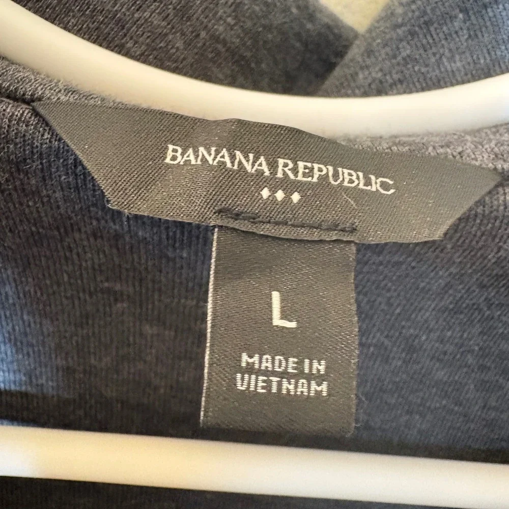 Banana Republic Scuba Shirt Jacket Mens Large‎ Charcoal Heather